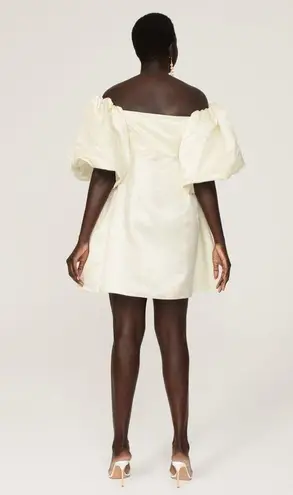 Peter Som x RTR White Satin Puff Sleeve Mini Dress Size 4