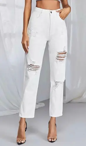 SheIn high rise ripped jeans