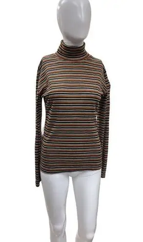 Unique Women’s Multicolor Turtleneck Striped Sweater SzM SKU 663 Size undefined
