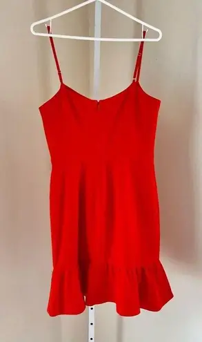 Dress the Population Womens Medium Orange Poppy Mira Ruffled Hem Party Dress