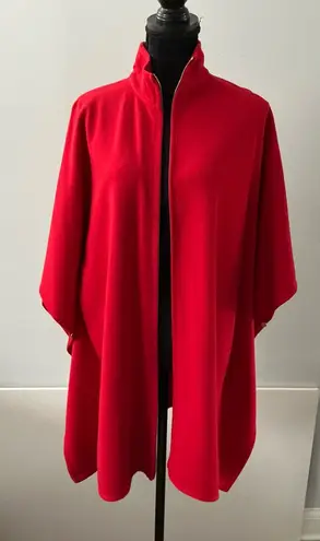 St. John Elegant Red Women's Sweater knit cape/ cardigan 🌹🌹🌹