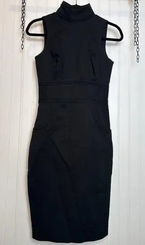 Marciano Black Bodycon Mini Dress Stretch High Neck Sleeveless Bodyfit Party 0