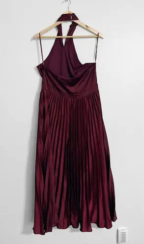 Elle  Zeitoune Jayee Pleated Halter Maxi Dress