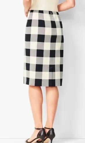 Talbots  twill gingham pencil skirt size 8