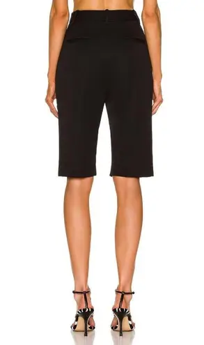 Nili Lotan Ella Pleated Virgin Wool Shorts Black Womens Size 2