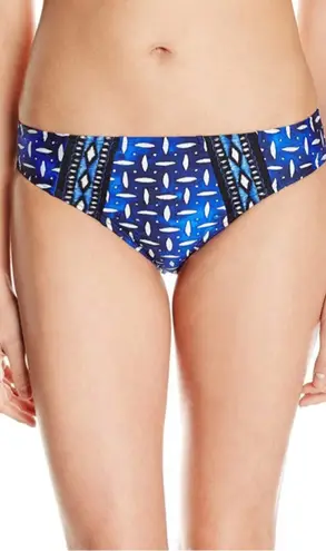La Blanca Blue Daily Grind Print Standard Hipster Bikini Swim Bottom