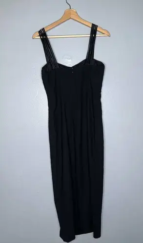 Laundry by Shelli Segal  Spaghetti Strap Midi Dress Semi Formal Black Size 8