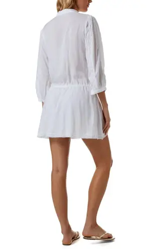 NWT Melissa Odabash Scalett White Mini Cover Up Dress Sz Medium $239