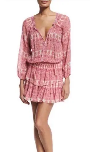 Love Shack Fancy Pink Pattern Popover Dress