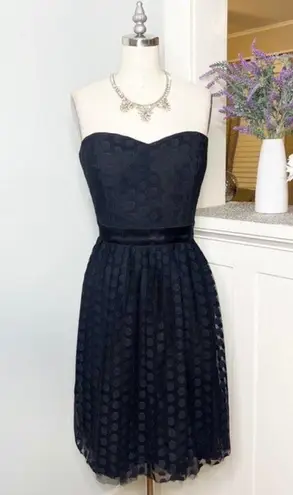 White House | Black Market  Polka Dot Tulle Strapless Fit & Flare Dress 8 Nwt