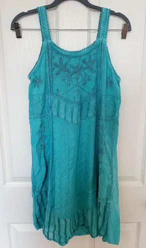 Shoreline Boho Blue Flowy Dress