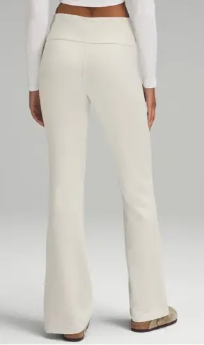 Lululemon NEW  Brushed Softstreme Ribbed Zip Flared Pant Size 12 NWOT bone cream thumbnail 1