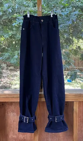 We Wore What Paperbag Straight Ankle Jeans Dark Wash Size 27. NEW