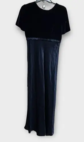 CDC Evening Vintage Formal Dress Floor Length Prom Velvet Bedazzled Size 10 Blue