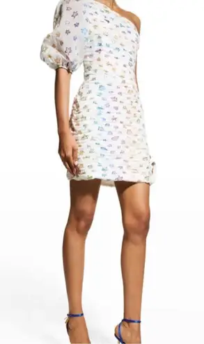 Shoshanna NWT Star Ronnie Ruched Puff-Sleeve Mini Dress Size 2 Cocktail Party