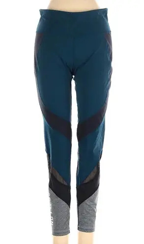 Sweaty Betty Power Mesh Leggings Teal Beetle Blue Size S Small Short Yoga Sporty