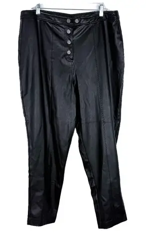 City Chic NWT Faux Leather Weekender Pant Ankle Black Plus Size 18 NEW