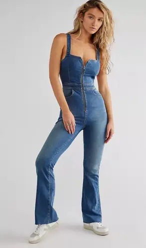 Free People COPY -  2nd Ave One Piece Denim Jumpsuit