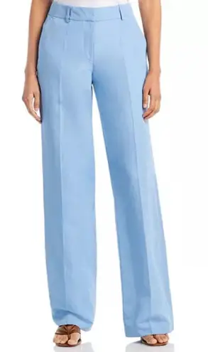 Lafayette 148 LUXE  NEW YORK Silk Linen Wide Leg Sullivan Pants