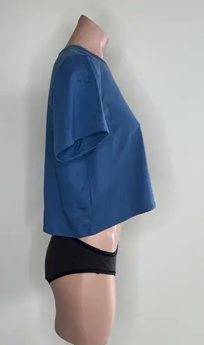 Richer Poorer Pima Cotton Boxy Crop Tee In Blue