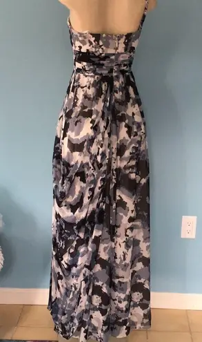 BCBG MaxAzria Silk Camo Gown, 2