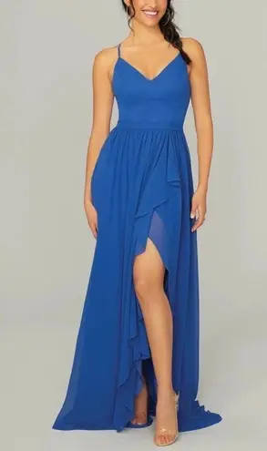 Morilee Madeline Gardner 21764 Almafi Blue Strappy Back Gown Size 20 NWT