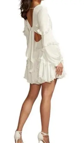 David’s Bridal DB Studio Ruffle Charmeuse V