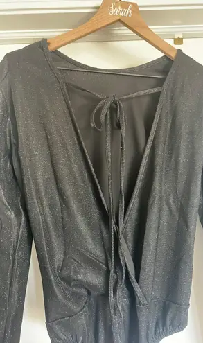 Sparkly Black Body Suit Size M