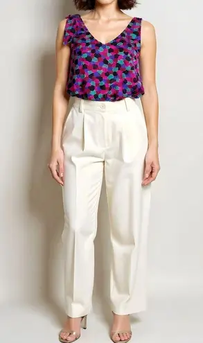 Sézane Aelys Silk Top, Mosaic Print, FR34/US2