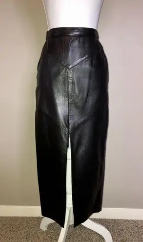Siena Leather Skirt Womens 6 Used Black
