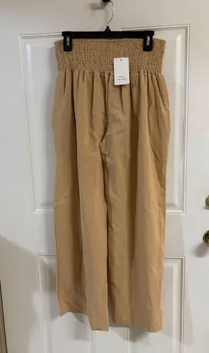 Rosa Clothing NWT Rosa Tan Smocked Waist Pants