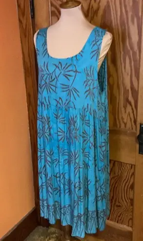 Vintage 90s tiered Beachy sundress Blue Size L