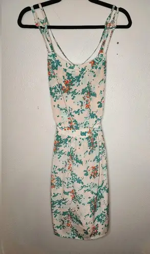 Sessun Womens Small Simla 100% Silk Floral Dress Pink