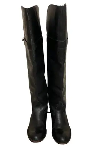 Lucchese Spirit by Black Leather Tall Riding Boots Size 5.5M