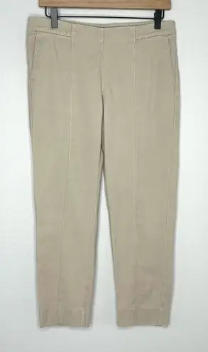 J Jill Essential Slim Ankle Pants Sz 8 Petite Beige Tan Khaki Stretch Classic