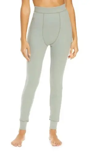 SKIMS Full Length Waffle Leggings XS Mineral Green Lounge Cozy Comfort Soft