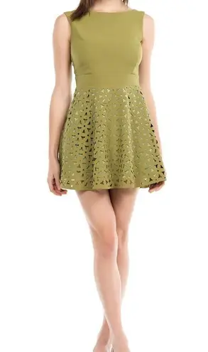IRONI Green Fit and Flare Mini Dress Women's Size S/4