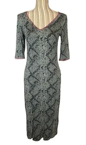 ABS Allen Schwartz A.B.S Allen Schwartz Snakeskin Print Long Maxi Dress Women Sz M