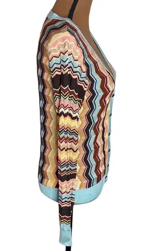 Missoni x Target Chevron fine knit button through cardigan size M Blue Size M