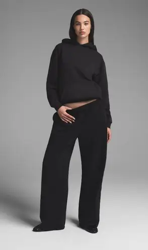 SKIMS Boyfriend Fleece Straight Leg Pant in Washed Onyx, Size Small