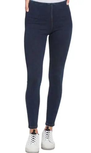 Lysse Indigo Toothpick Tummy Control Denim Legging Size Medium