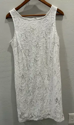 Karin Stevens Women’s Floral Lace Sleeveless Sheath Dress – Size 12