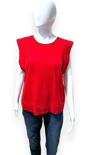 Inc international Concepts Womens Rolled Sleeve T-Shirt Red Medium