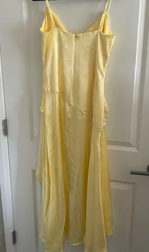 Bardot Gold Asymmetrical Sundress Spaghetti Strap