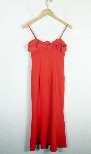 Likely Johnna Sweetheart Neckline Midi Dress Size 0 Orange Cocktail Wedding