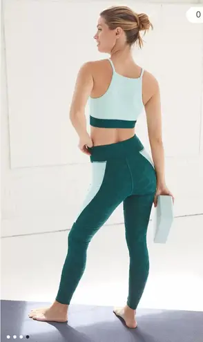 Anthropologie Twenty 3D Emerald Leggings XS Green NWT