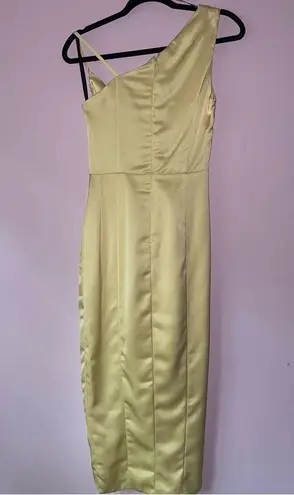 Lavish Lice NEW Lavish Alice 4 Midi Cocktail Dress Cream Ruched Cowl Neckline