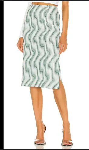 Stylish Patterned Miaou Green Mesh Moni Skirt revolve designer spring S boho