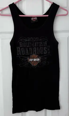 Harley Davidson Vintage 2000s Y2K Black Roadhouse Tank Top Size XL