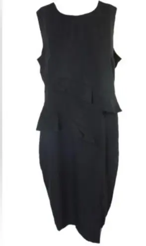 Thalia Sodi Elegant Black Ruffled Sleeveless Dress. Size-14